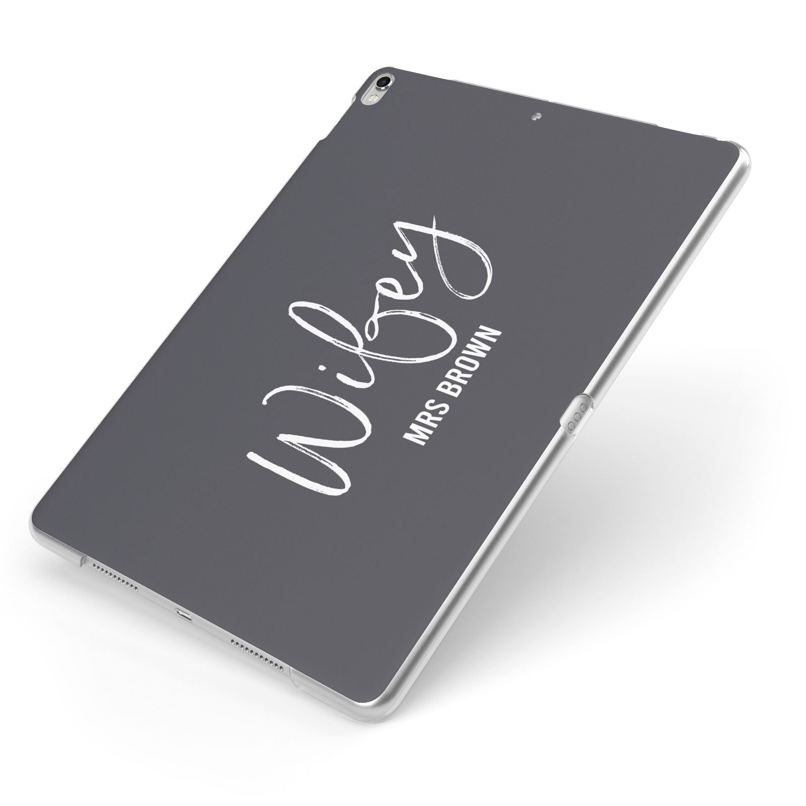Personalised Wifey Apple iPad Case on Silver iPad Side View