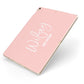 Personalised Wifey Pink Apple iPad Case on Gold iPad Side View