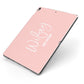 Personalised Wifey Pink Apple iPad Case on Grey iPad Side View
