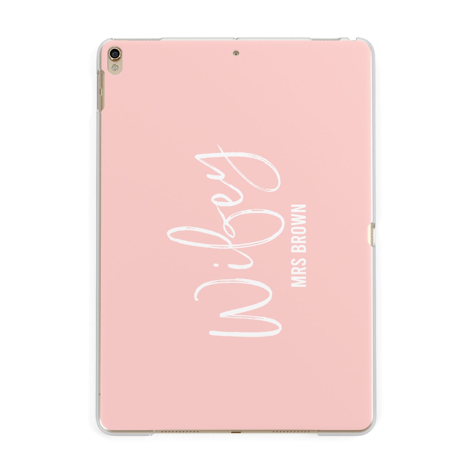 Personalised Wifey Pink Apple iPad Gold Case
