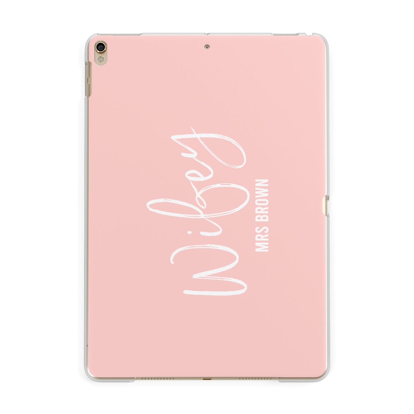 Personalised Wifey Pink Apple iPad Gold Case
