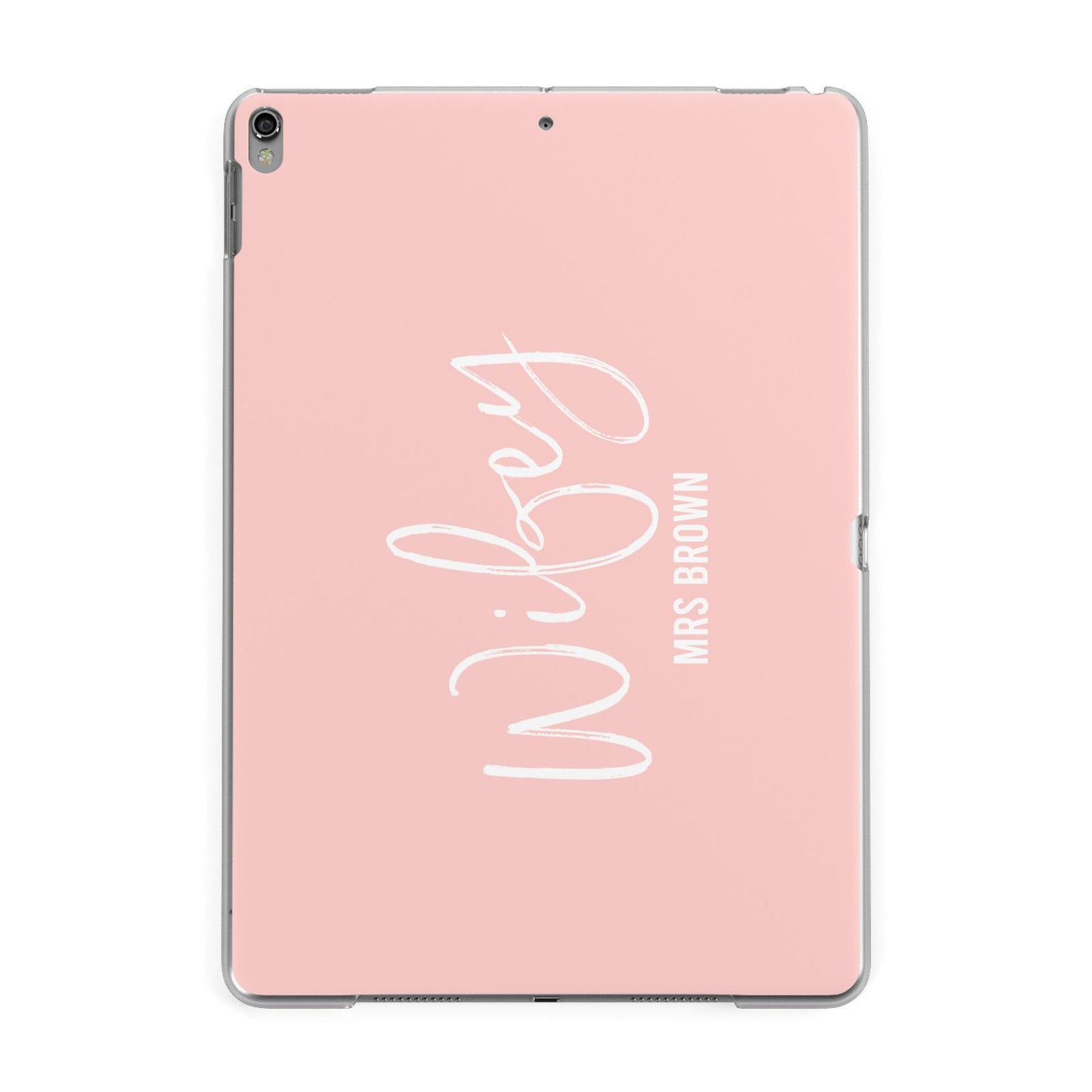 Personalised Wifey Pink Apple iPad Grey Case
