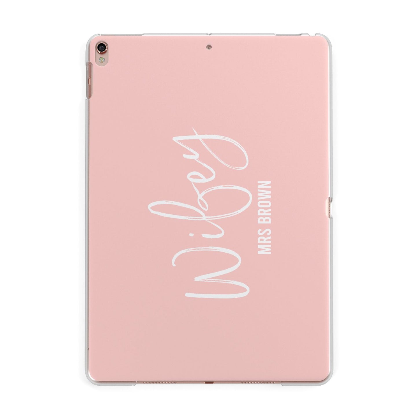 Personalised Wifey Pink Apple iPad Rose Gold Case