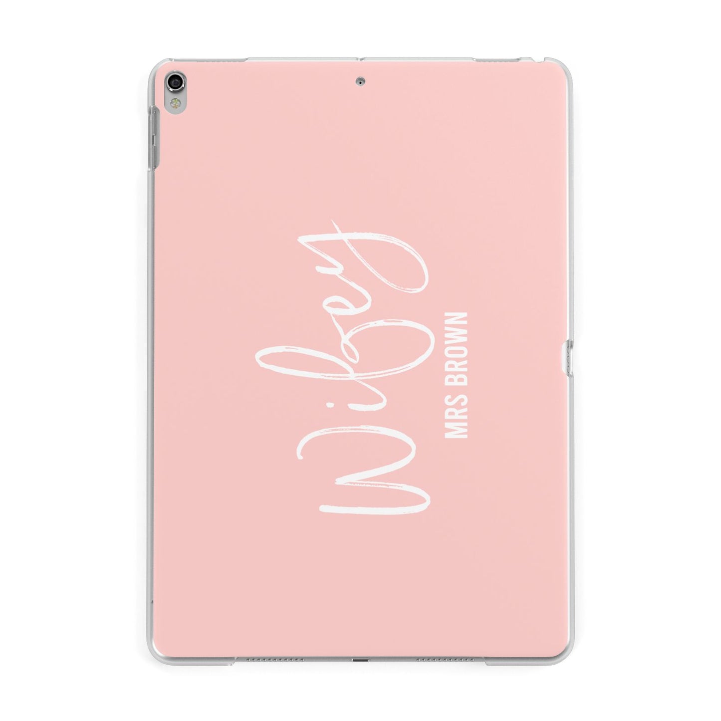 Personalised Wifey Pink Apple iPad Silver Case
