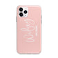 Personalised Wifey Pink Apple iPhone 11 Pro Max in Silver with Bumper Case
