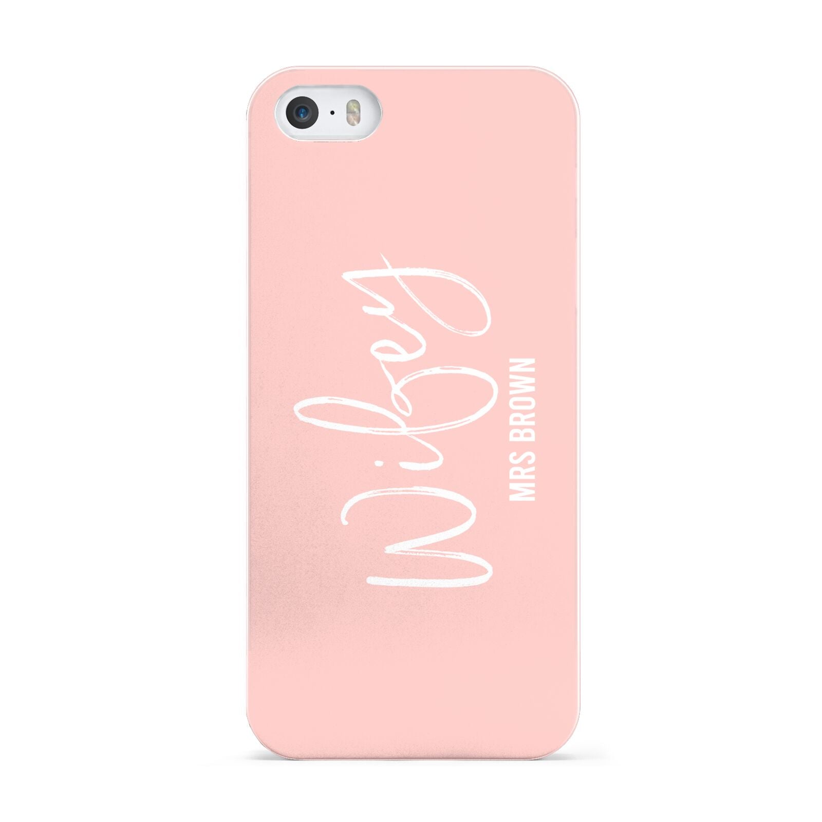 Personalised Wifey Pink Apple iPhone 5 Case