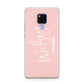 Personalised Wifey Pink Huawei Mate 20X Phone Case