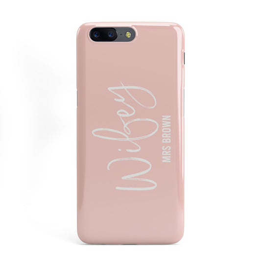 Personalised Wifey Pink OnePlus Case