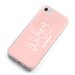 Personalised Wifey Pink iPhone 8 Bumper Case on Silver iPhone Alternative Image