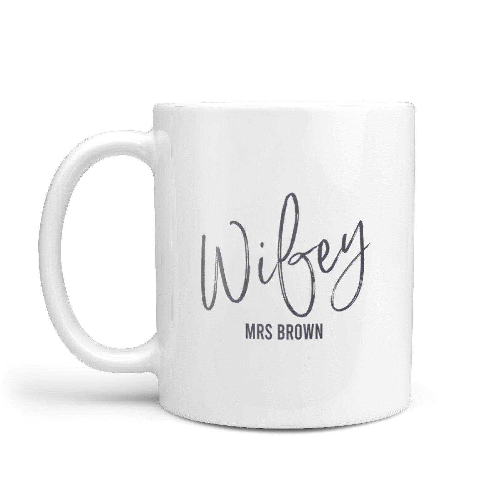 Personalised Wifey White 10oz Mug Alternative Image 1