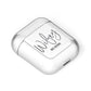 Personalised Wifey White AirPods Case Laid Flat