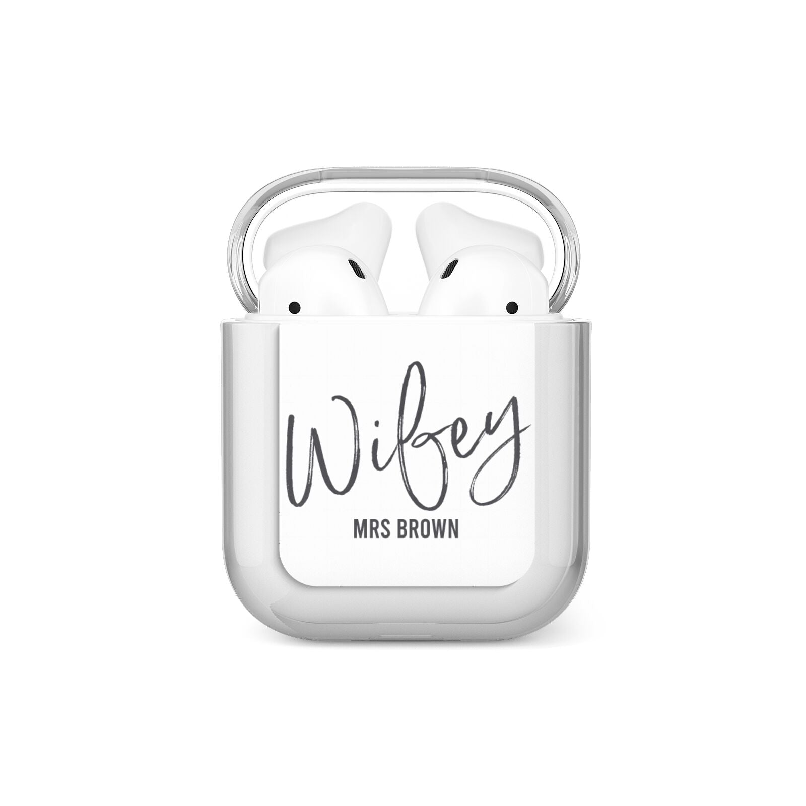 Personalised Wifey White AirPods Case