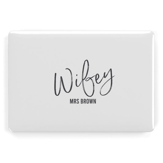 Personalised Wifey White Apple MacBook Case