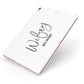 Personalised Wifey White Apple iPad Case on Rose Gold iPad Side View