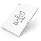 Personalised Wifey White Apple iPad Case on Silver iPad Side View
