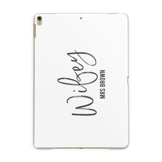 Personalised Wifey White Apple iPad Gold Case