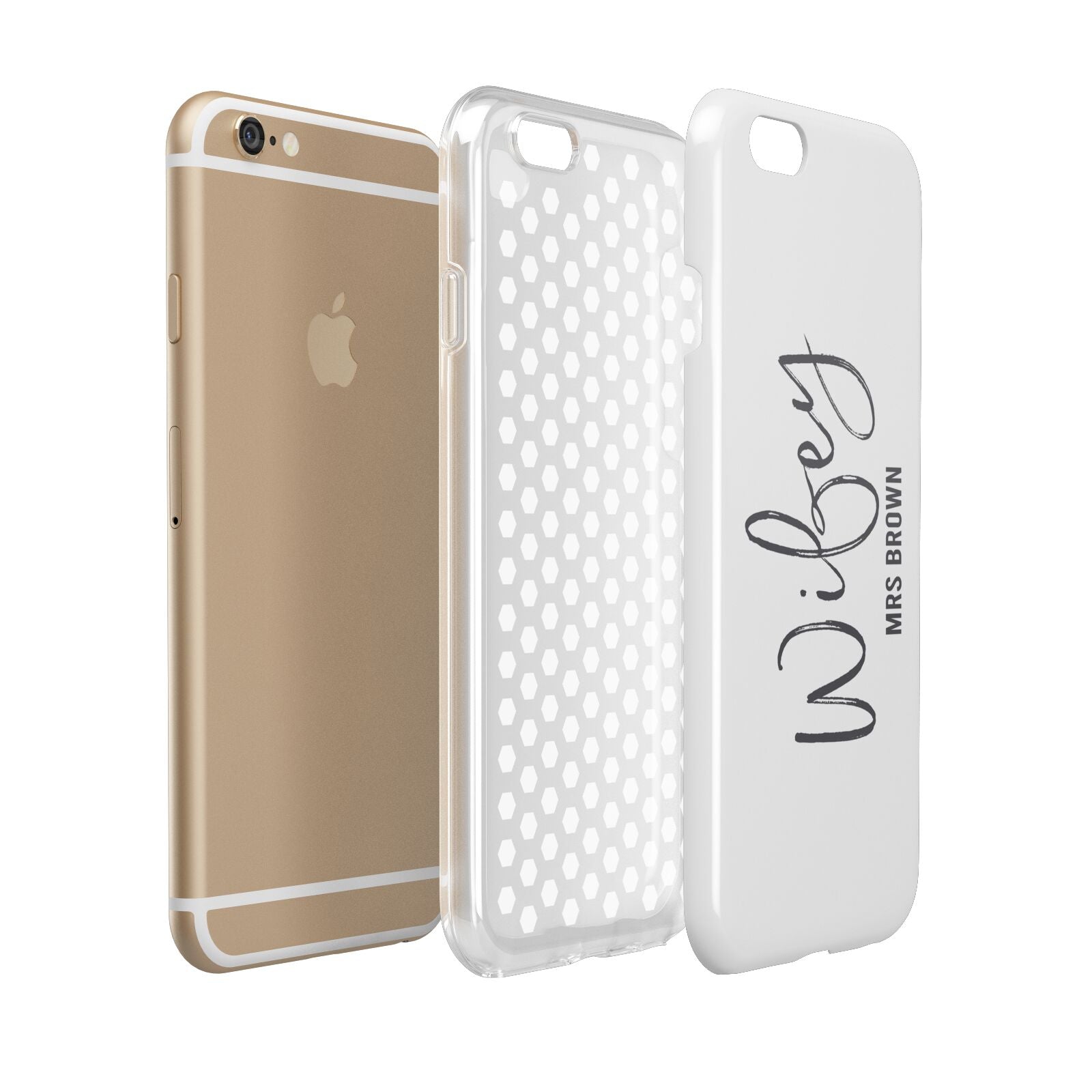 Personalised Wifey White Apple iPhone 6 3D Tough Case Expanded view