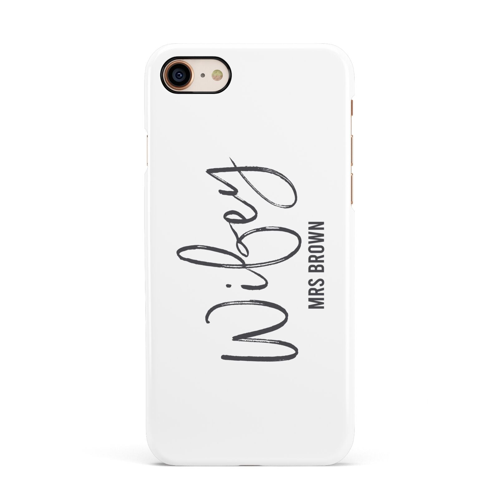 Personalised Wifey White Apple iPhone 7 8 3D Snap Case
