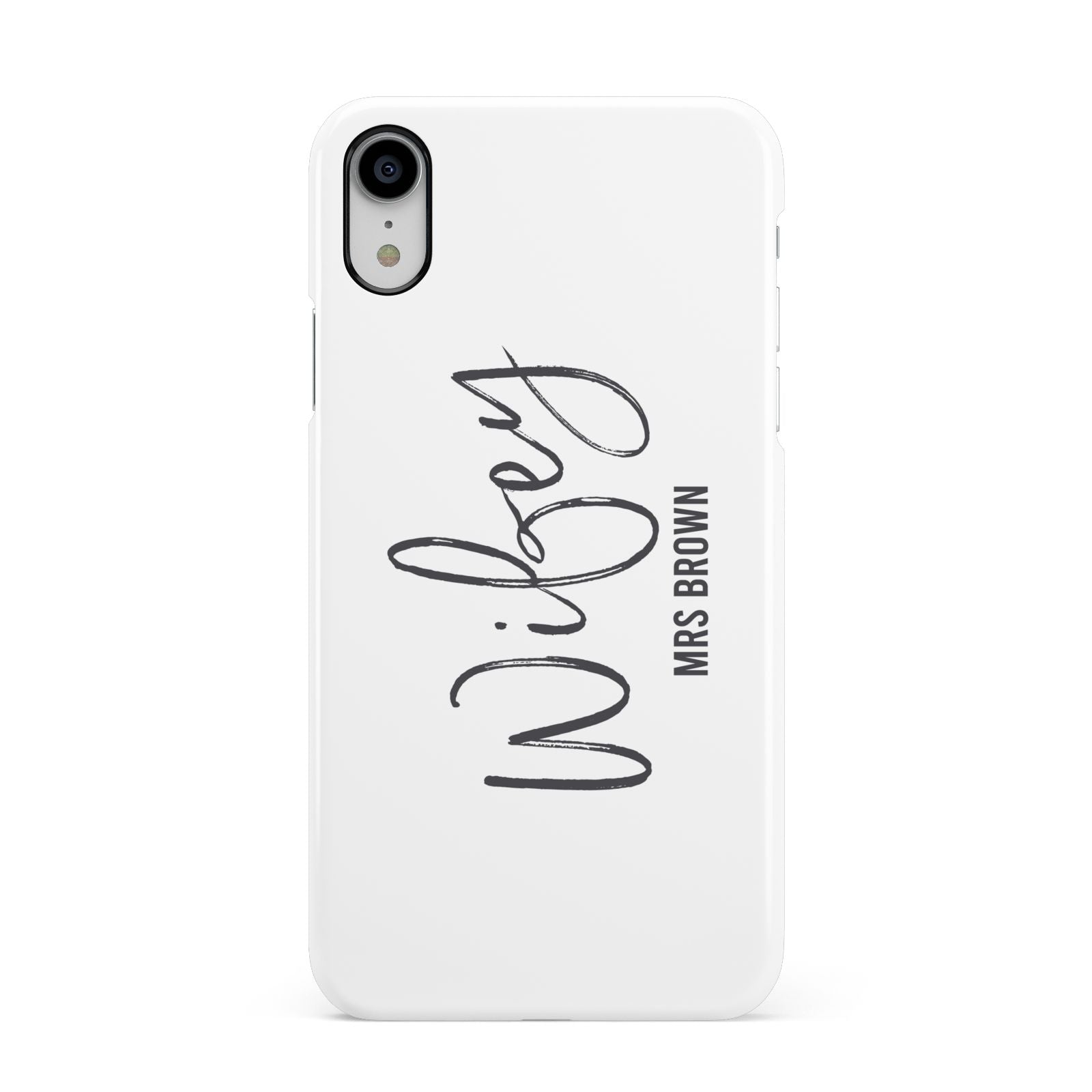 Personalised Wifey White Apple iPhone XR White 3D Snap Case