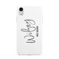 Personalised Wifey White Apple iPhone XR White 3D Tough Case