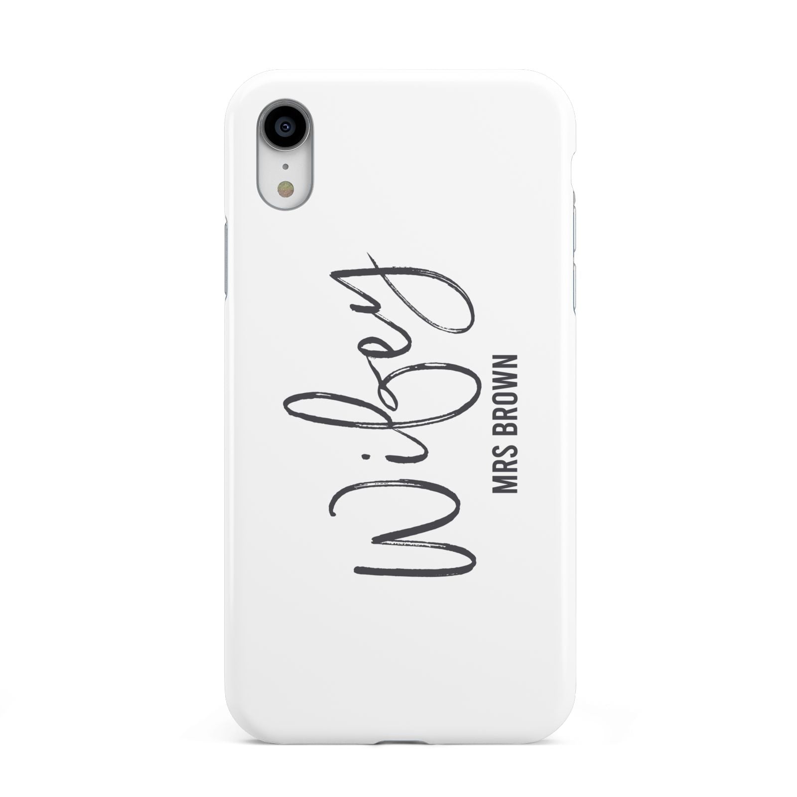 Personalised Wifey White Apple iPhone XR White 3D Tough Case