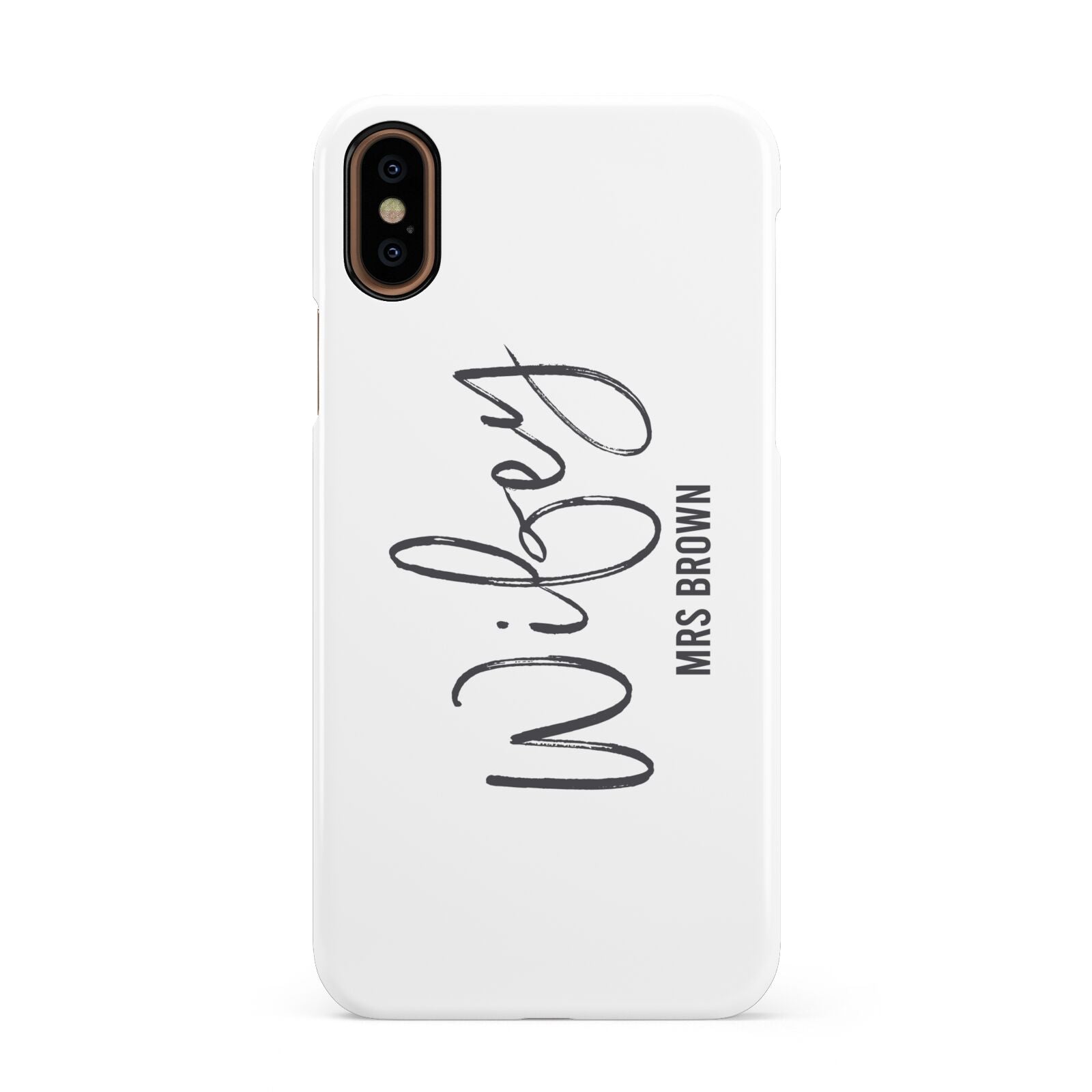 Personalised Wifey White Apple iPhone XS 3D Snap Case