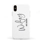 Personalised Wifey White Apple iPhone XS 3D Tough