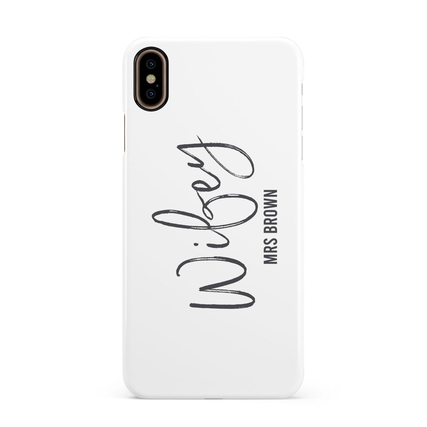 Personalised Wifey White Apple iPhone Xs Max 3D Snap Case