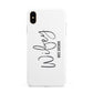 Personalised Wifey White Apple iPhone Xs Max 3D Tough Case