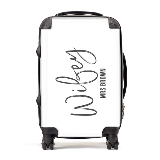 Personalised Wifey White Suitcase