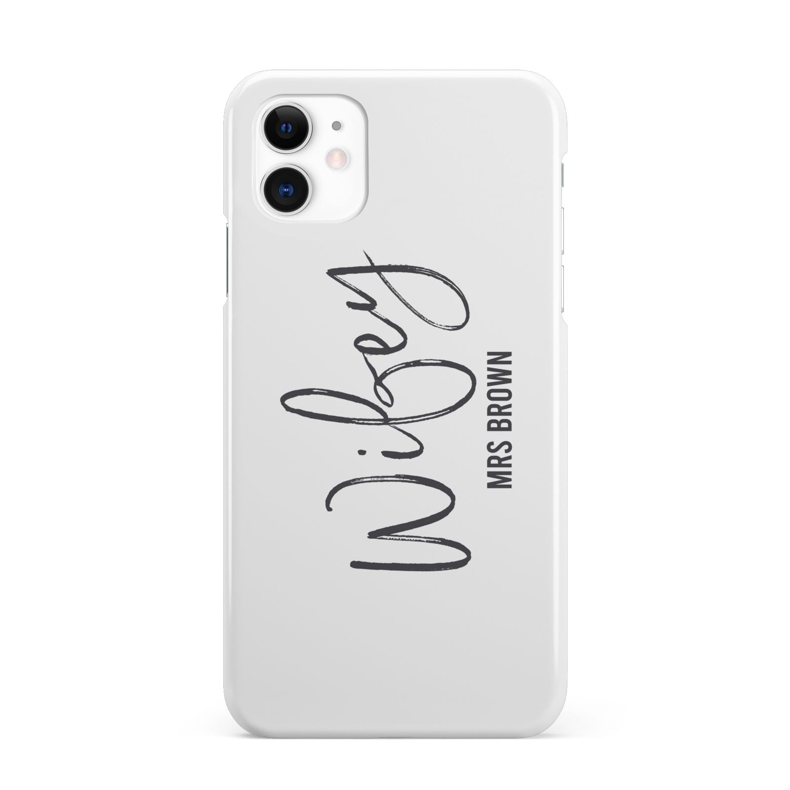 Personalised Wifey White iPhone 11 3D Snap Case