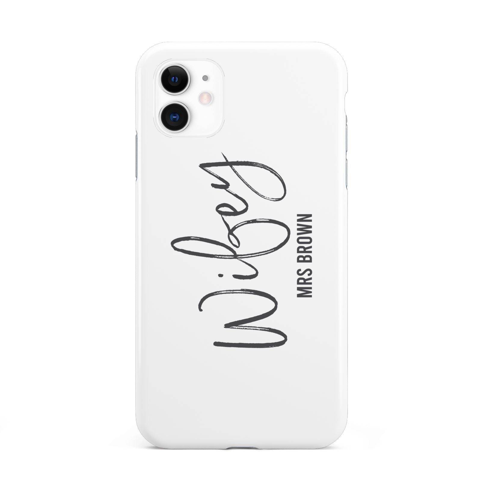 Personalised Wifey White iPhone 11 3D Tough Case