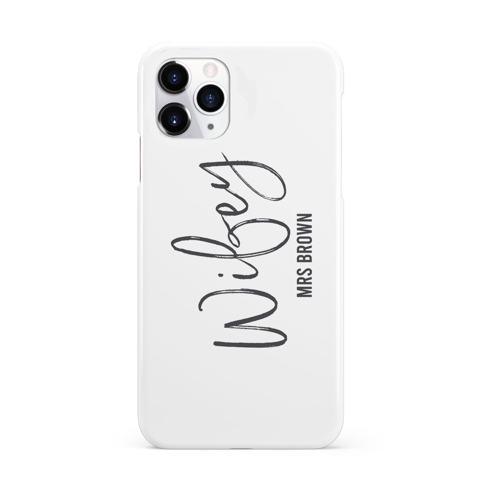 Personalised Wifey White iPhone 11 Pro 3D Snap Case