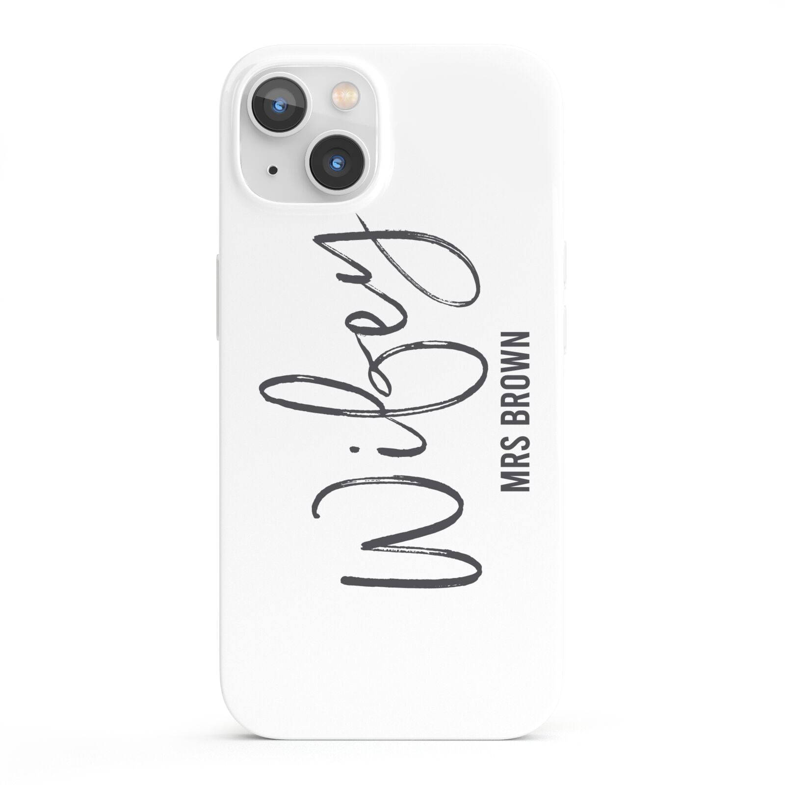 Personalised Wifey White iPhone 13 Full Wrap 3D Snap Case