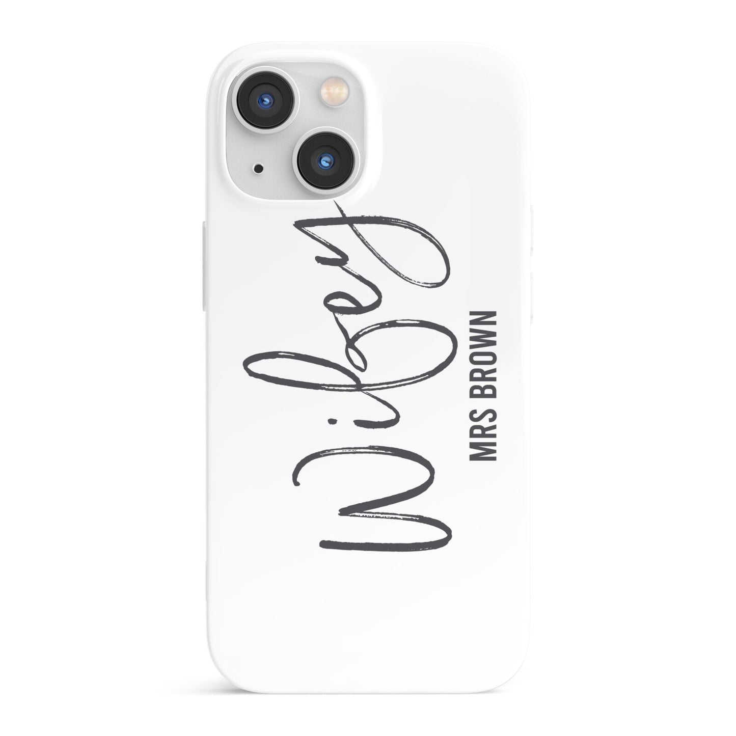 Personalised Wifey White iPhone 13 Mini Full Wrap 3D Snap Case