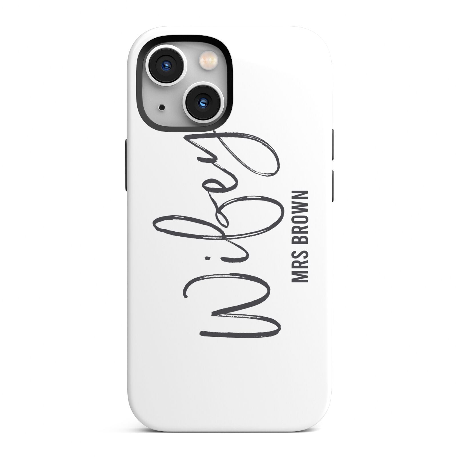 Personalised Wifey White iPhone 13 Mini Full Wrap 3D Tough Case