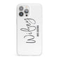 Personalised Wifey White iPhone 13 Pro Max Clear Bumper Case