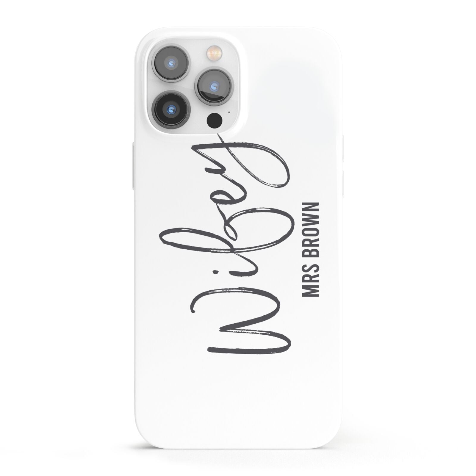 Personalised Wifey White iPhone 13 Pro Max Full Wrap 3D Snap Case