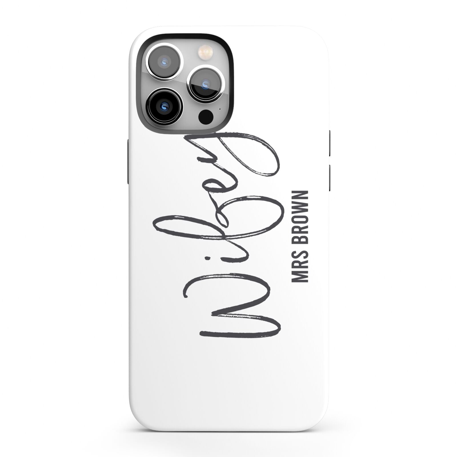 Personalised Wifey White iPhone 13 Pro Max Full Wrap 3D Tough Case