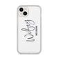 Personalised Wifey White iPhone 14 Plus Clear Tough Case Starlight