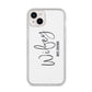 Personalised Wifey White iPhone 14 Plus Glitter Tough Case Starlight