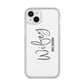 Personalised Wifey White iPhone 14 Plus Glitter Tough Case Starlight