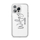 Personalised Wifey White iPhone 14 Pro Max Clear Tough Case Silver