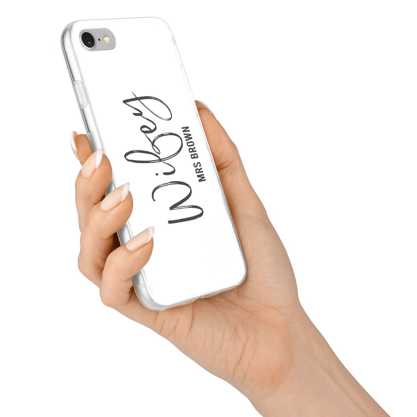 Personalised Wifey White iPhone 7 Bumper Case on Silver iPhone Alternative Image