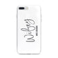 Personalised Wifey White iPhone 7 Plus Bumper Case on Silver iPhone