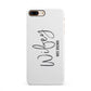 Personalised Wifey White iPhone 8 Plus 3D Snap Case on Gold Phone