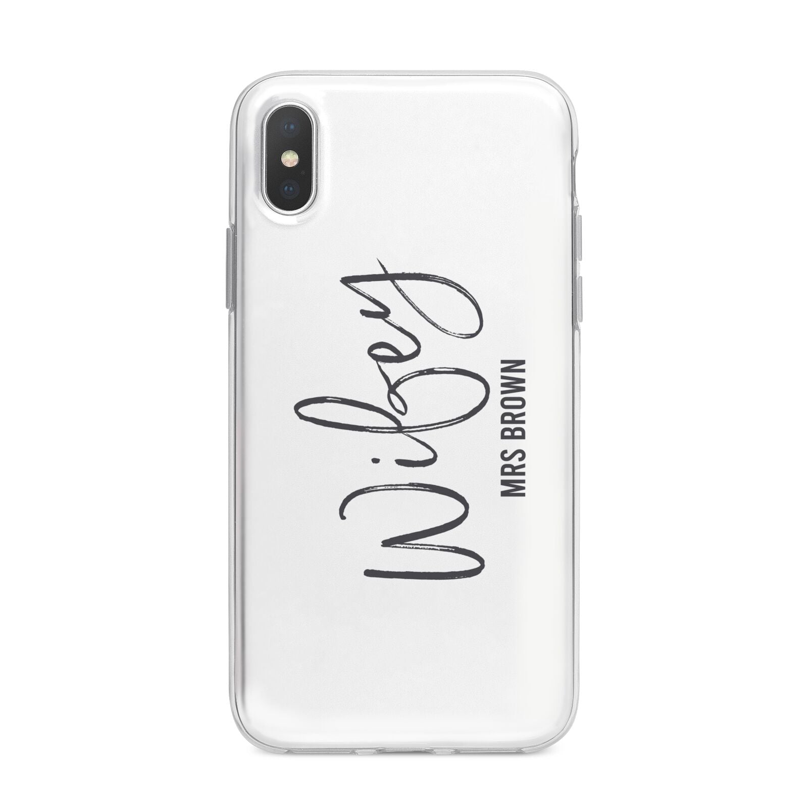 Personalised Wifey White iPhone X Bumper Case on Silver iPhone Alternative Image 1