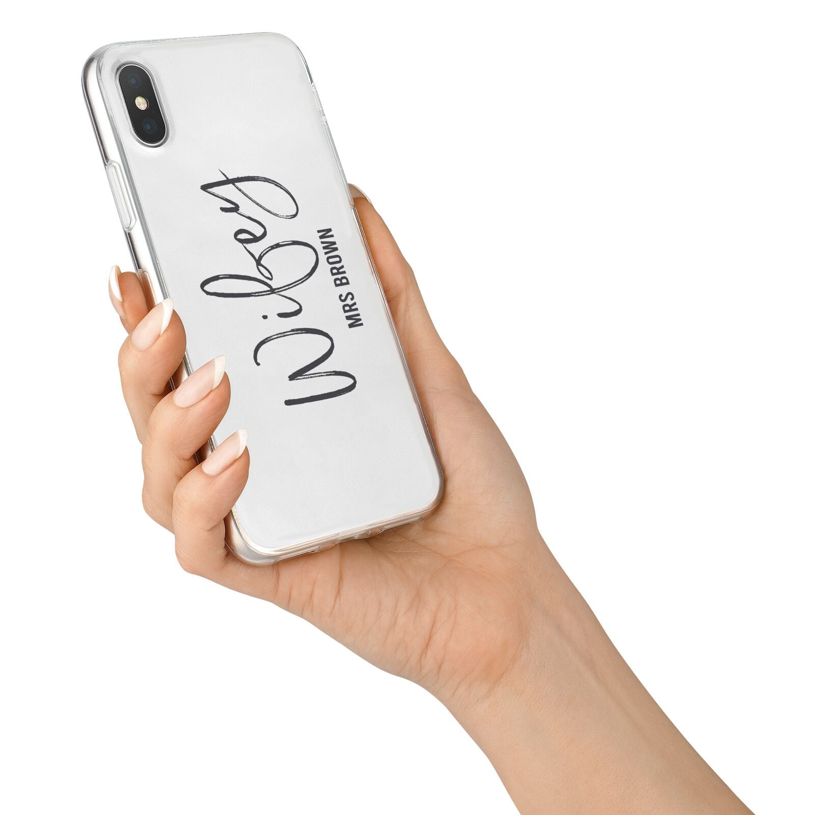 Personalised Wifey White iPhone X Bumper Case on Silver iPhone Alternative Image 2