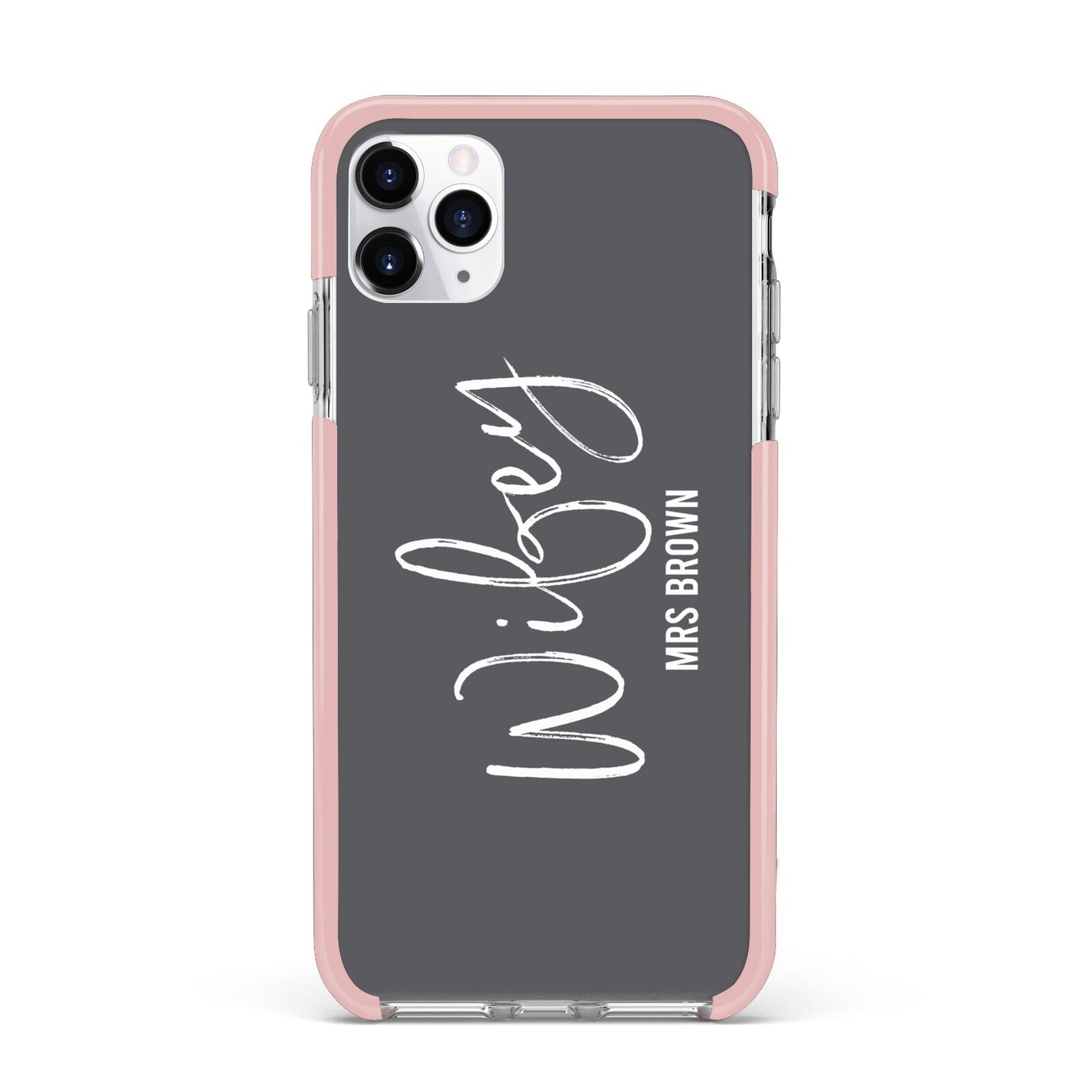 Personalised Wifey iPhone 11 Pro Max Impact Pink Edge Case