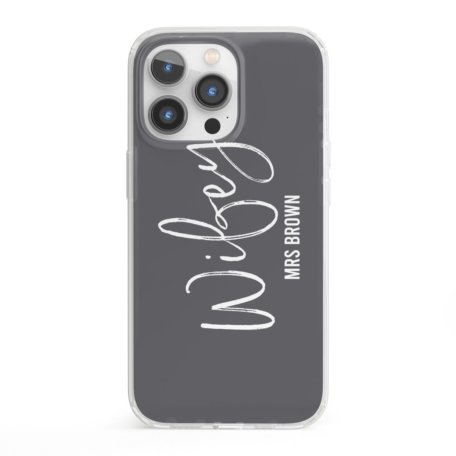 Personalised Wifey iPhone 13 Pro Clear Bumper Case